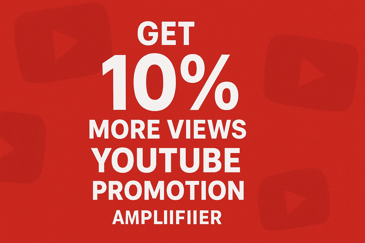 🚀 Get 10% More Views on All YouTube Promotion Services with Video Promotion Amplifier!
